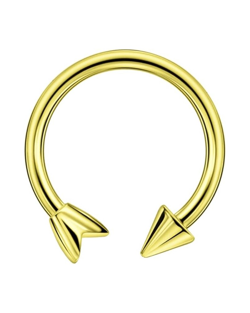 316l Surgical Steel Horseshoe Piercing Jewelry with Internally Threaded Ends 6mm/8mm/10mm/12mm 1pc Gold Arrow 16g 10mm $5.00 ...