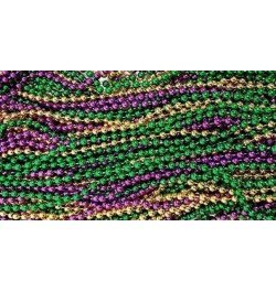 Festive Metallic Beaded Necklaces 144 Pack GREEN, GOLD, PURPLE $13.62 Necklaces