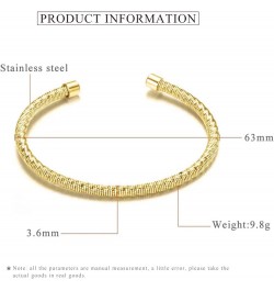 Twisted Cable Stainless Steel Birthday Bracelet Love Bangle Cuff Adjustable Jewelry Bracelets for Women gold $7.27 Bracelets