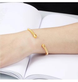 Twisted Cable Stainless Steel Birthday Bracelet Love Bangle Cuff Adjustable Jewelry Bracelets for Women gold $7.27 Bracelets