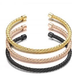 Twisted Cable Stainless Steel Birthday Bracelet Love Bangle Cuff Adjustable Jewelry Bracelets for Women gold $7.27 Bracelets