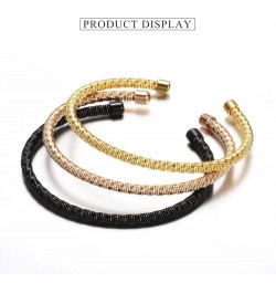 Twisted Cable Stainless Steel Birthday Bracelet Love Bangle Cuff Adjustable Jewelry Bracelets for Women gold $7.27 Bracelets