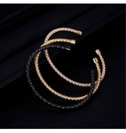 Twisted Cable Stainless Steel Birthday Bracelet Love Bangle Cuff Adjustable Jewelry Bracelets for Women gold $7.27 Bracelets