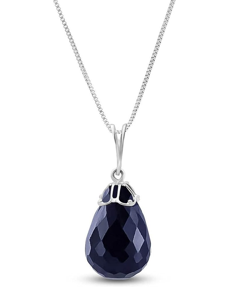 14K Yellow, White, Rose Gold Briolette Natural Sapphire Pendant Necklace White Gold 24.0 Inches $157.62 Necklaces