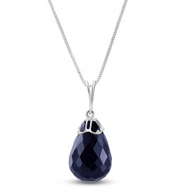 14K Yellow, White, Rose Gold Briolette Natural Sapphire Pendant Necklace White Gold 24.0 Inches $157.62 Necklaces