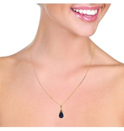 14K Yellow, White, Rose Gold Briolette Natural Sapphire Pendant Necklace White Gold 24.0 Inches $157.62 Necklaces