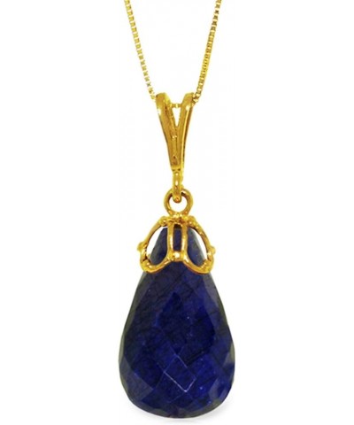 14K Yellow, White, Rose Gold Briolette Natural Sapphire Pendant Necklace White Gold 24.0 Inches $157.62 Necklaces