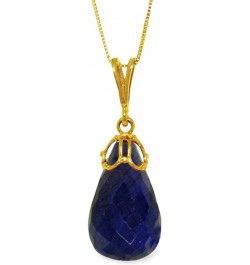 14K Yellow, White, Rose Gold Briolette Natural Sapphire Pendant Necklace White Gold 24.0 Inches $157.62 Necklaces