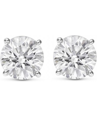 3/4-8 IGI Certified LAB-GROWN Round Cut Diamond Earrings 4 Prong Push Back Value Collection (H-I Color, SI1-SI2 Clarity) 1.2 ...