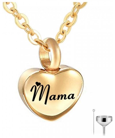 Personalized Custom gold Heart Urn Necklaces for Ashes Memorial Pendant Keepsake Cremation Jewelry mama $8.94 Necklaces