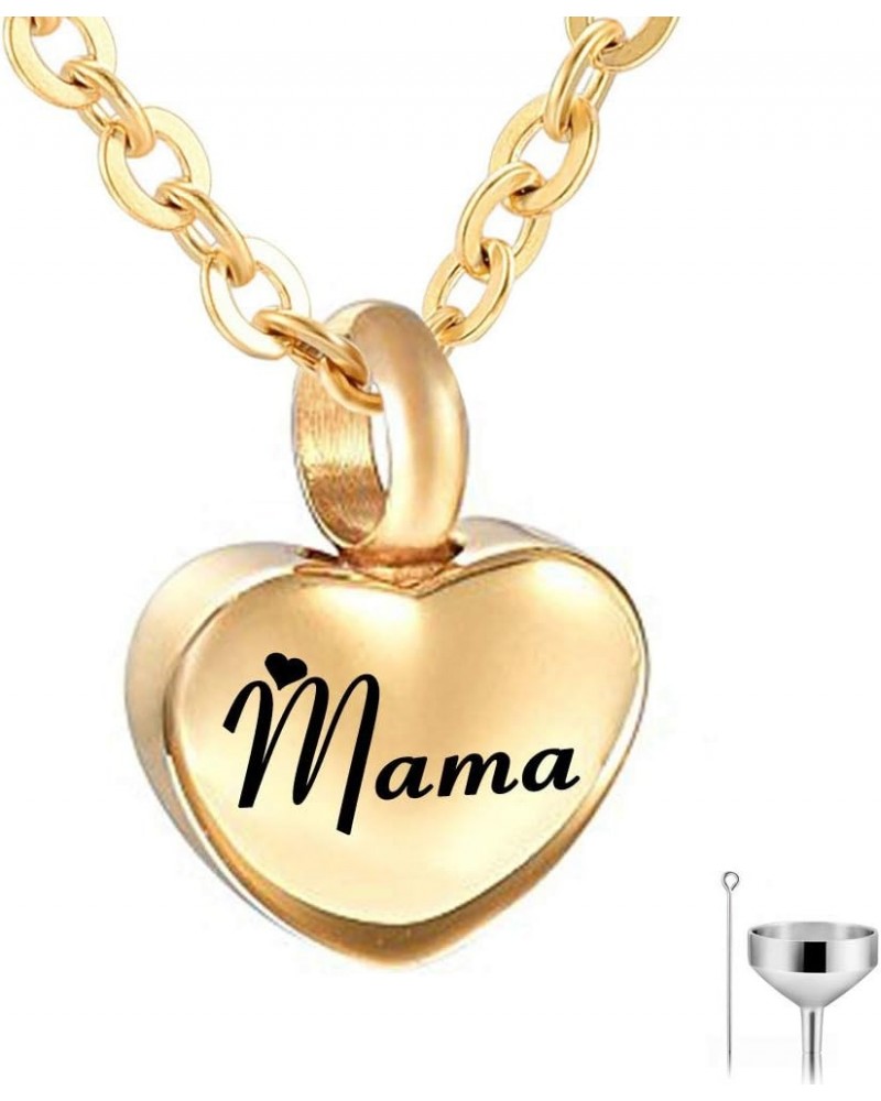 Personalized Custom gold Heart Urn Necklaces for Ashes Memorial Pendant Keepsake Cremation Jewelry mama $8.94 Necklaces