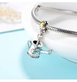 Garden Watering Can Love Mom Mothers Day 925 Sterling Silver Charm Bead Pendant for Pandora & Similar Charm Bracelets or Neck...