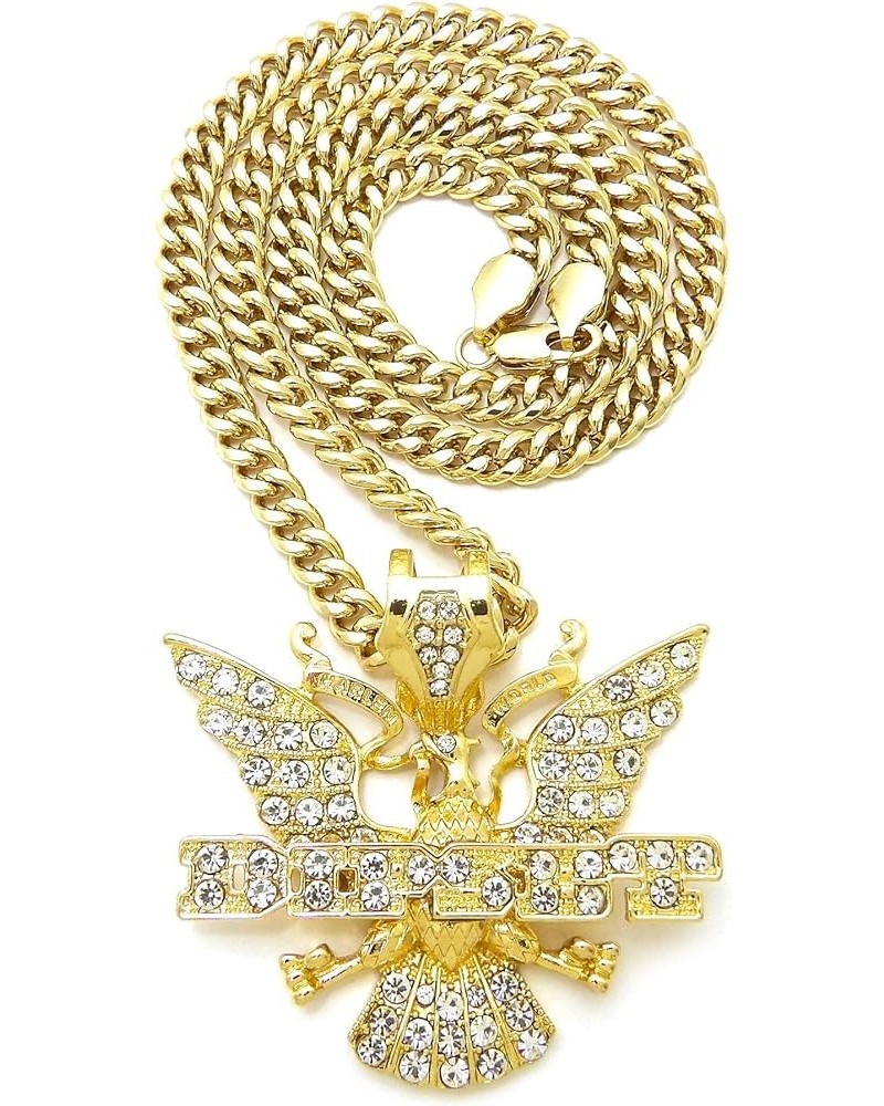 GWOOD Dipset Pendant with Necklace GOLD COLOR WITH 30 INCH CUBAN CHAIN $18.33 Necklaces