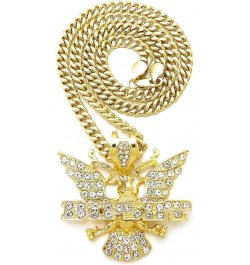 GWOOD Dipset Pendant with Necklace GOLD COLOR WITH 30 INCH CUBAN CHAIN $18.33 Necklaces