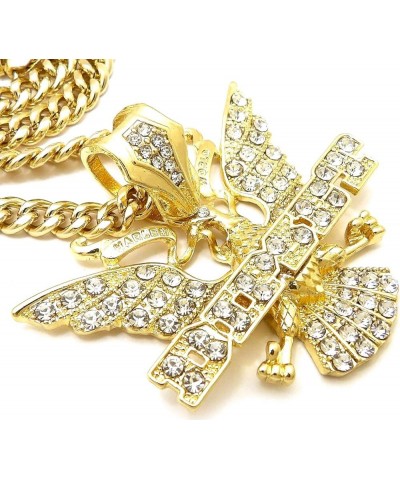 GWOOD Dipset Pendant with Necklace GOLD COLOR WITH 30 INCH CUBAN CHAIN $18.33 Necklaces