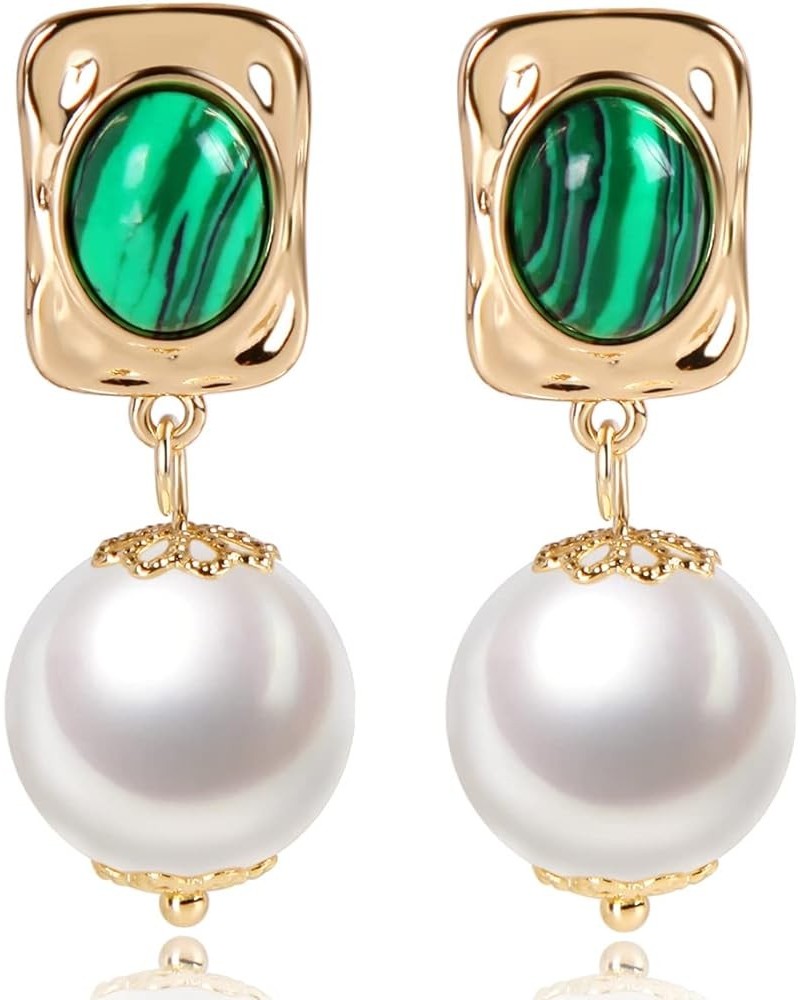 big shell pearl drop earrings for women girls S925 Silver needles 14K Gold Plated large size dargle earrings Baroque pearl Wh...