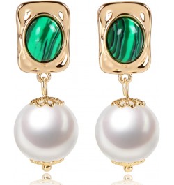 big shell pearl drop earrings for women girls S925 Silver needles 14K Gold Plated large size dargle earrings Baroque pearl Wh...