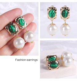 big shell pearl drop earrings for women girls S925 Silver needles 14K Gold Plated large size dargle earrings Baroque pearl Wh...