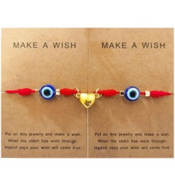 7 Knot Bracelet Couples Bracelet Red Evil Eye Bracelets for Women Girls Best Bitches Bracelet Wishing Attract Heart Matching ...