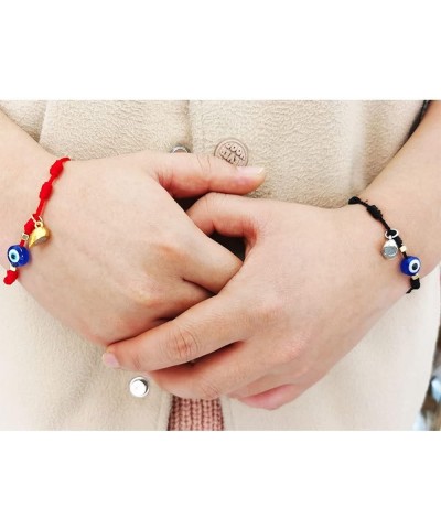 7 Knot Bracelet Couples Bracelet Red Evil Eye Bracelets for Women Girls Best Bitches Bracelet Wishing Attract Heart Matching ...