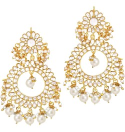 Jhumki Jhumka Earrings Indian Wedding Traditional Party Fusion Fashion Jewelry For Women White $16.17 Earrings