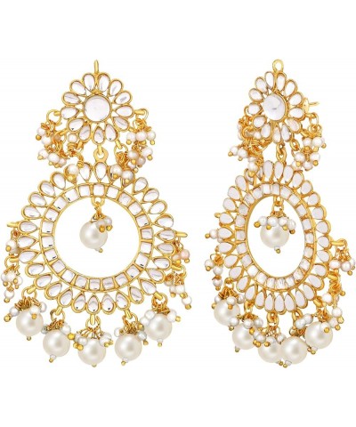 Jhumki Jhumka Earrings Indian Wedding Traditional Party Fusion Fashion Jewelry For Women White $16.17 Earrings