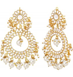 Jhumki Jhumka Earrings Indian Wedding Traditional Party Fusion Fashion Jewelry For Women White $16.17 Earrings