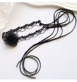 Black Choker Camellia Flower Lace-Up Bohemian Lace Bowknot Necklace For Women Teen Girls Bride Wedding Party Jewelry style1 $...