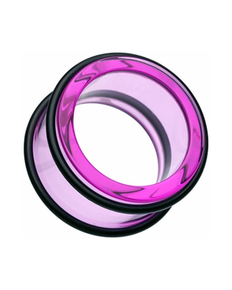 Basic Acrylic No Flare Ear Gauge WildKlass Tunnel Plug (Sold as Pairs) 10 GA Purple $10.79 Body Jewelry