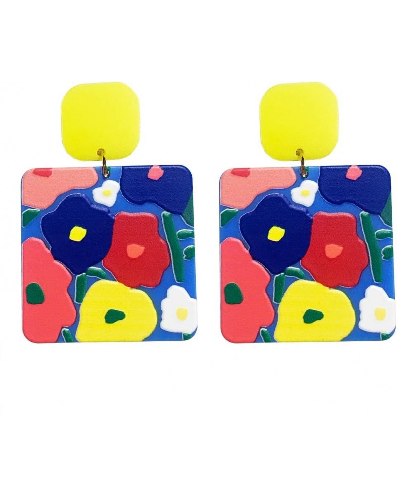 Acrylic Earrings for Women Multicolor Resin Earrings for Girl Statement Dangles Drop Earrings EH-Ntyle 6 $8.39 Earrings