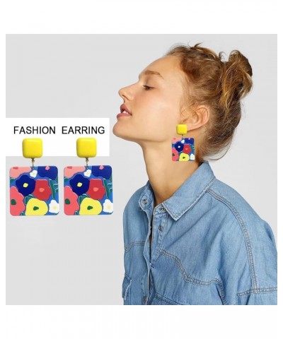 Acrylic Earrings for Women Multicolor Resin Earrings for Girl Statement Dangles Drop Earrings EH-Ntyle 6 $8.39 Earrings