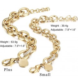 CZ Wide Cuban Curb Link Bracelets for Women Adjustable Extenders Chunky Bracelet Gold Silver Rose Gold Plated Stainless Steel...