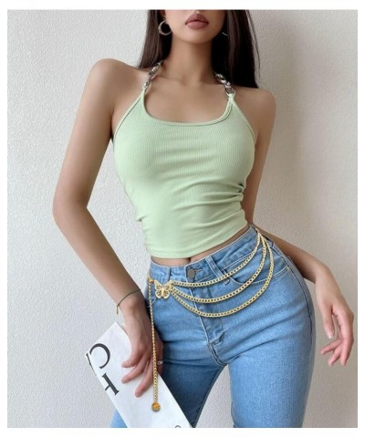 Chain Belts for Women Fashion Plus Size Waist Chain Belt Gold Silver Waist Belt Belly Chain JWaist Links Belt Gold Butterfly ...