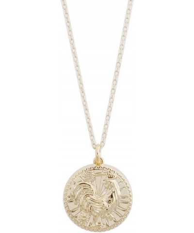 HONEYCAT Chinese Zodiac Coin Necklace in Gold, Rose Gold, or Silver | Minimalist, Delicate Jewelry Rooster Gold $18.69 Necklaces