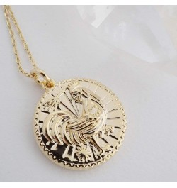 HONEYCAT Chinese Zodiac Coin Necklace in Gold, Rose Gold, or Silver | Minimalist, Delicate Jewelry Rooster Gold $18.69 Necklaces