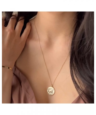 HONEYCAT Chinese Zodiac Coin Necklace in Gold, Rose Gold, or Silver | Minimalist, Delicate Jewelry Rooster Gold $18.69 Necklaces