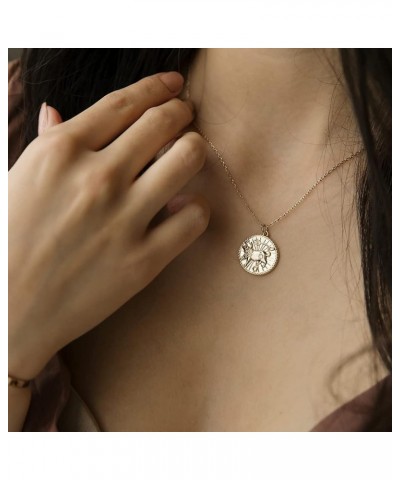 HONEYCAT Chinese Zodiac Coin Necklace in Gold, Rose Gold, or Silver | Minimalist, Delicate Jewelry Rooster Gold $18.69 Necklaces