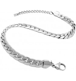 Stainless Steel Chain Bracelet for Men, Women, Girls, Boys Link Chain Adjustable Bracelet Silver / Miami Cuban Chain $9.85 Br...