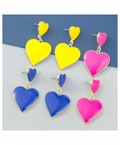 Cute Heart Earrings Red Heart Statement Dangle Earrings for Women and Girls (er005558) Style K $6.73 Earrings