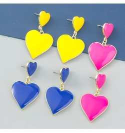 Cute Heart Earrings Red Heart Statement Dangle Earrings for Women and Girls (er005558) Style K $6.73 Earrings