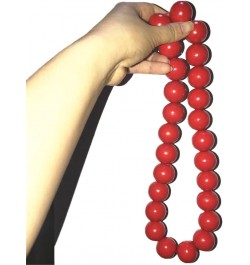 Cosplay Portgas D Ace Costume Accessories Red Large Bead Necklace $11.28 Necklaces