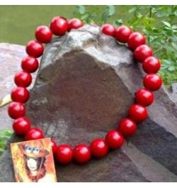 Cosplay Portgas D Ace Costume Accessories Red Large Bead Necklace $11.28 Necklaces