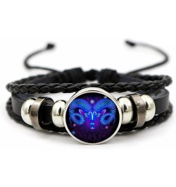 Zodiac Bracelet for Women Manifestation Bracelet Leather Constellation Zodiac Bracelet Stackable Spirit Bracelet Handmade Bra...