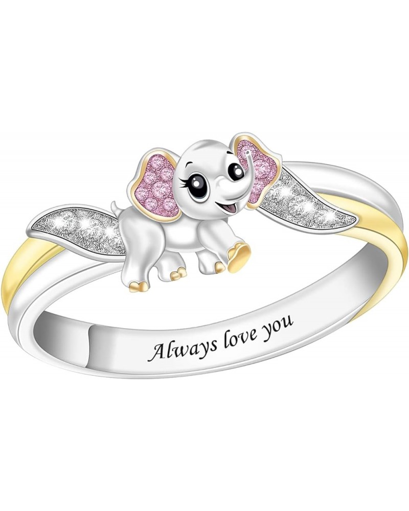 Custom Cute Animal Rings Set with Unicorn Owls Bees Elephant Beetles Personalized Statement Ring for Women Fidget Rings Chris...