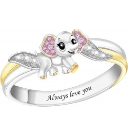 Custom Cute Animal Rings Set with Unicorn Owls Bees Elephant Beetles Personalized Statement Ring for Women Fidget Rings Chris...