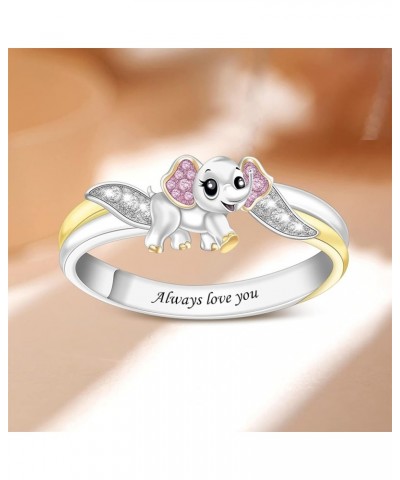 Custom Cute Animal Rings Set with Unicorn Owls Bees Elephant Beetles Personalized Statement Ring for Women Fidget Rings Chris...