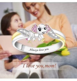 Custom Cute Animal Rings Set with Unicorn Owls Bees Elephant Beetles Personalized Statement Ring for Women Fidget Rings Chris...