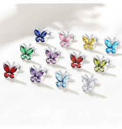 Butterfly Earrings Necklace Ring, 925 Sterling Silver Cute Ear Cuffs/Stackable Rings/Stud Earrings for Women Teen Girls -Stun...