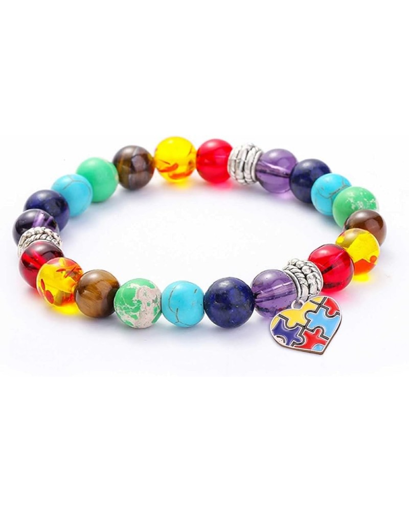 Autism Awareness Bracelet Inspirational Autism Support Accessories Autistic Shirt Stuff for Men Women Jewelry Meditation Gift...