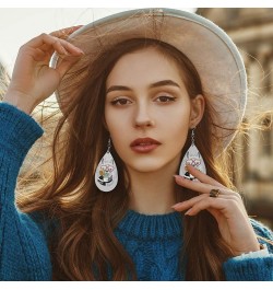 Fashion Copper Plated Silver Earring MDF Wood Drop/Leaf Lightweight Earrings Multi 34 $6.83 Earrings